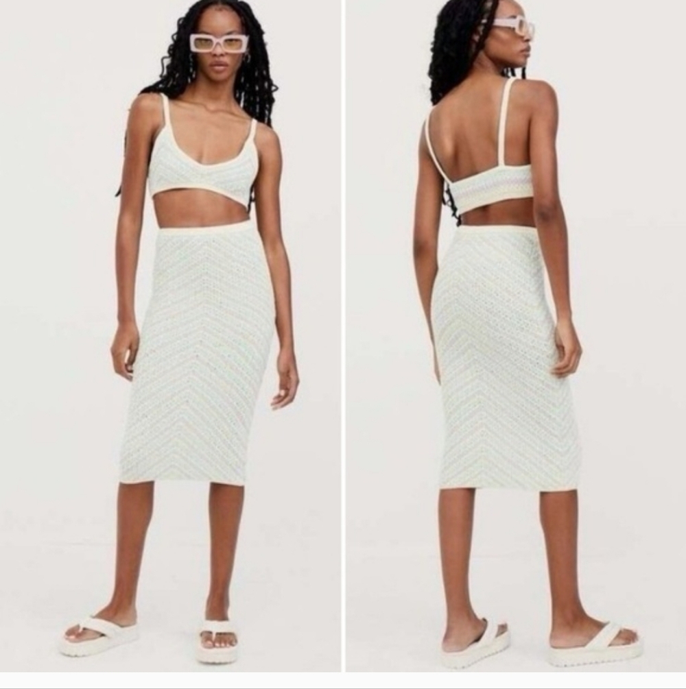 For Love And Lemons Knit Skirt And Top Set Corinna Bette Style New With Tags